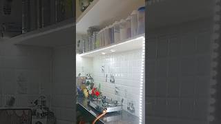 Non modular kitchen makeover with strip light nonmodularkitchen kitchen nonmodular striplight [upl. by Tedder]