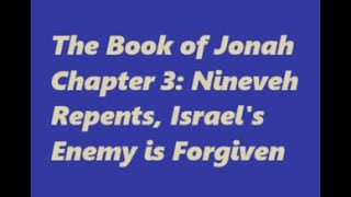 Jonah 3 The Book of Jonah Nineveh Repents Catholic Bible Study Fr Tim Peters [upl. by Iams]