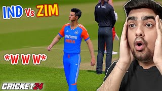 Abhishek Sharma BOWLING W W W INDIA Vs ZIMBABWE T20I3 Series Cricket 24 [upl. by Hoj485]