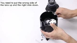 Regular 15100W gobo projector lens replacement tutorial [upl. by Dranyl]