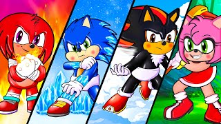 Sonic The Hedgehog But Theyre Four Element  Sonic The Hedgehog 3 Animation  Sonic Story [upl. by Naras]