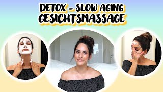 SLOW AGING GESICHTSMASSAGE💆🏽‍♀️ Lifting amp Contouring✨ Lymphdrainage selber machen  Angela Mel [upl. by Delia]