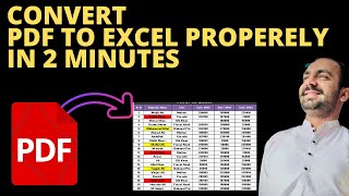 How to Convert PDF to Excel  Convert PDF table properly into Microsoft Excel  All issues resolved [upl. by Pierce]