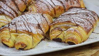 Schoko Croissants besser als beim Bäcker mit selbstgemachtem Teig [upl. by Kristan]