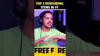 TOP 3 DEMANDING ITMES 🥺💔 freefire shortsfeed demand [upl. by Pears]