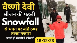 वैष्णो देवी में बर्फबारी प्राचीन गुफा ताजा नजारा  Vaishno Devi Snowfall Update  Vaishno Devi Trip [upl. by Lienahs]