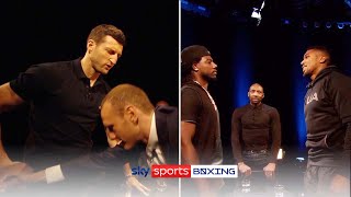 TENSE handshakes on The Gloves Are Off Featuring Froch Groves Bellew Joshua and more [upl. by Barclay]