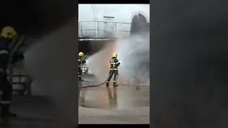 Airport Fire service Training  Doncaster Airport aviation fire firefighter 999 emergency [upl. by Hamid151]