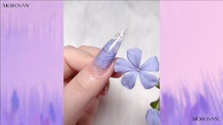 Morovan poly gel nail  Easy poly gel tutorial  Flower poly gel nail  Morovan [upl. by Rosemary]