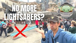 NO MORE LIGHTSABERS IN GALAXYS EDGE 2022  “New” Entertainment  Lightsaber Giveaway Details [upl. by Arednaxela130]