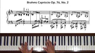 Brahms Capriccio Op 76 No 2 in B minor Piano Tutorial [upl. by Romano]