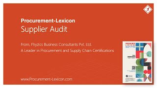 Supplier Audit from Procurement Lexicon [upl. by Ilecara872]