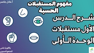 شرح الدرس الأول مستقبلات مفهوم المستقبلات الحسية  الوحدة الأولى [upl. by Yecrad]