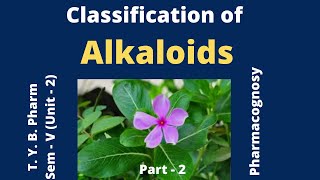 Classification of Alkaloids [upl. by Alissa]