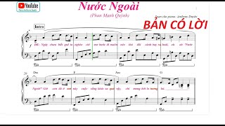 NƯỚC NGOÀI  Phan Mạnh Quỳnh Soạn cho Piano Dm  sheet pdf [upl. by Hevak802]