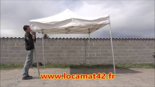 Demo montage chapiteau 3x3 1 personne seul locamat42 [upl. by North]