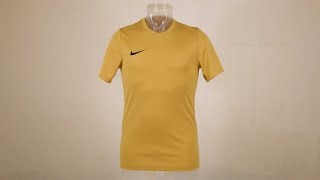 Nike Park VI Short Sleeve Football Shirt Jersey Gold [upl. by Essilrahc]