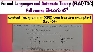 construction of context free grammar for the language having atleast 2 as [upl. by Etnovert187]