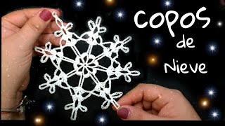 🎅Copo de Nieve Tejidos a Crochet 2🎅Adornos Navideños🎅sub 🇺🇸 [upl. by Dusza903]