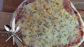 EASY CHEESE PIZZA  Nickos Kitchen [upl. by Nodroj]