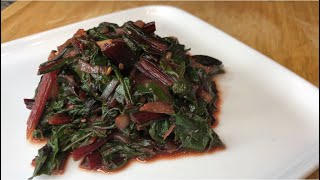 Cooking Beet Greens [upl. by Ilohcin]