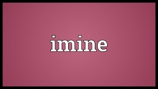 Imine Meaning [upl. by Sirapal]