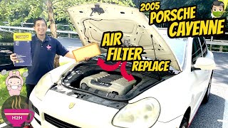 How to Air Filter Replace 2005 Porsche Cayenne 955 32L V6 Engine [upl. by Augustine]