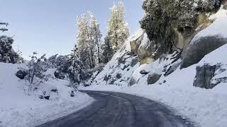 SNOW Amazing drive from Idyllwild  Pine Cove to the Fort [upl. by Kilk868]