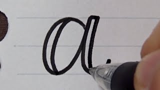 How to write Fauxfake calligraphy with a pen  Small letters  Like brush pen handwriting [upl. by Esinnej]