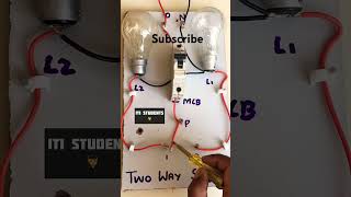 Two way switch connection electricalshorts conectingelectrician ytshorts [upl. by Ailedroc]