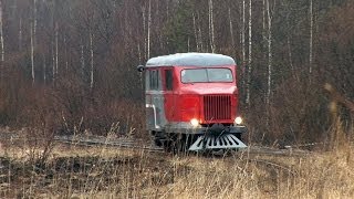 PD1353 narrow gauge draisine Tyosovo peat narrow gauge railway [upl. by Sabella628]