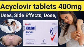 Acyclovir tablet 400 mg uses in Hindi  Review RiteMed 400 mg tab  Uses Side Effects [upl. by Ataeb666]