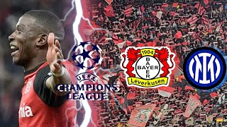 BAYER LEVERKUSEN VS INTER MILAN HIGHLIGHTS  LATE GOAL FOR BAYER  CHAMPIONS LEAGUE STADIONVLOG ⚽️🔥 [upl. by Aleen]