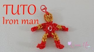 TUTO  Iron man MARVEL en élastique rainbow loom [upl. by Eltsirc]