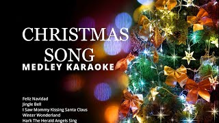 Christmas Song Medley Karaoke Fast Beat [upl. by Romeyn]