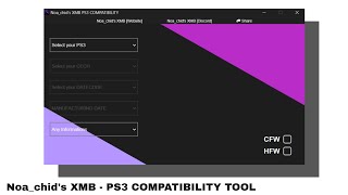 Noachids XMB  PS3 COMPATIBILITY TOOL V1 [upl. by Ahtinak]