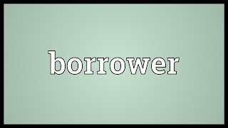 Borrower Meaning [upl. by Odlonyer]