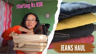 Myntra Jeans Haul  Different Brands Starting Rs 650  Mango  Freakins  Trendyol [upl. by Ahsemik]