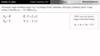 Zad 76 Ciąg arytmetyczny  oblicz a15 trening do matury [upl. by Oina]