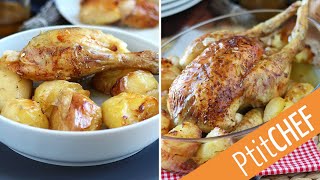 Le POULET RÔTI AU FOUR du dimanche  la recette facile et familiale [upl. by Jacobo]