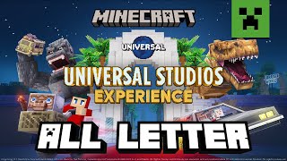 Minecraft Universal Studios Experience DLC  All Universal Letter Location Guide  REWARD [upl. by Nosam]