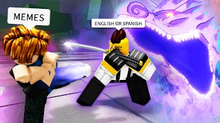 ROBLOX Strongest Battlegrounds Funny Moments Part 7 MEMES 💪 [upl. by Ylrac623]