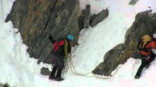 Arête des Cosmiques mars 2012 Hivernale [upl. by Huxham]