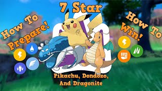 BEST Pokémon ScarletViolet 7 Star Raid Pikachu Dondozo And Dragonite Counters [upl. by Karney]