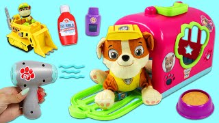 Paw Patrol Rubble Takes Pet Carrier to a Spa Day [upl. by Birch]