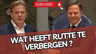 Omtzigt wil een debat Wat heeft Rutte te VERBERGEN [upl. by Olenolin]