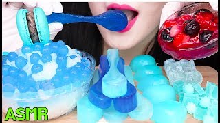 ASMR EDIBLE SPOON ICED BOBA GUMMY KOHAKUTO 팝핑보바 빙수 얼음 숟가락 젤리 코하쿠토 먹방 EATING SOUNDS [upl. by Ecerehs]