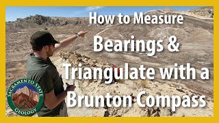 How to measure bearings amp triangulate locations with a Brunton Compass [upl. by Harlamert]