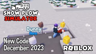 Roblox Snow Plow Simulator New Code December 2023 [upl. by Capp]