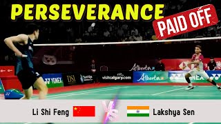 PERSEVERANCE PAID OFF  Li Shi Feng VS Lakshya Sen [upl. by Arreis894]